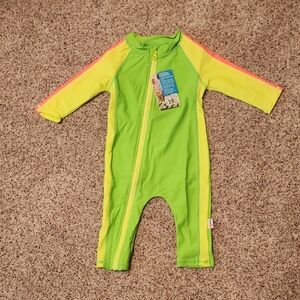 Vibrant Green and Yellow Kids Rashguard